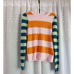 Colorful Striped Halogen Sweater